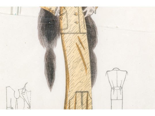 Croquis Artistiques Costumes - Manteaux, Winter 1934 Fashion Inspiration Print