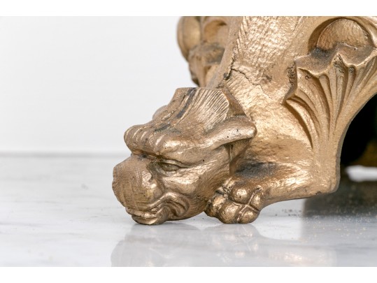 Pair Of French Brass Altar Candelabras