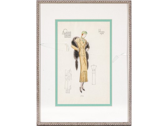 Croquis Artistiques Costumes - Manteaux, Winter 1934 Fashion Inspiration Print