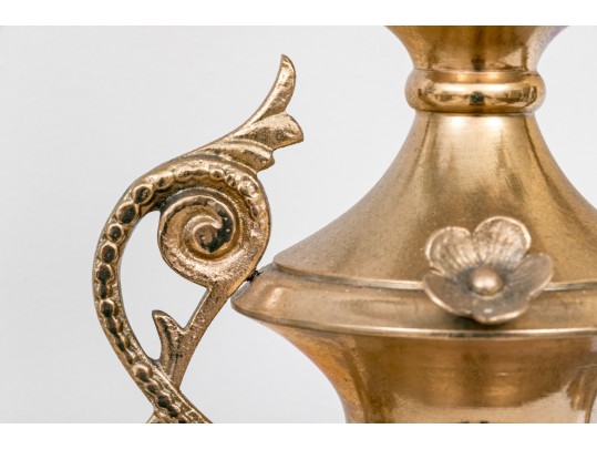 Pair Of French Brass Altar Candelabras