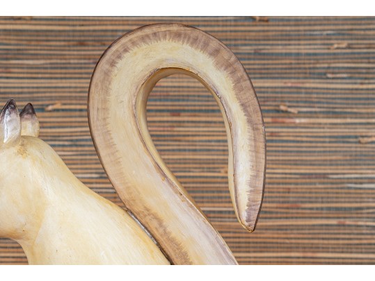 Artisanal Carved And Paint Finished Wooden Squirrel