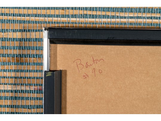 Motoi Oi (Jap. Am. 1910-2004) Retro Woodblock Print Girl Puppies