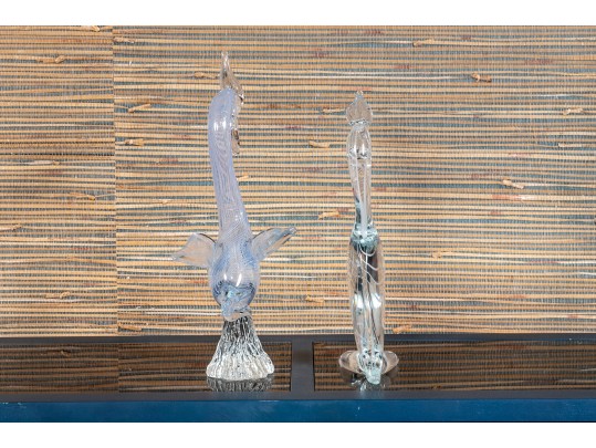 Delightful Handblown Crystal Models Of Seabirds