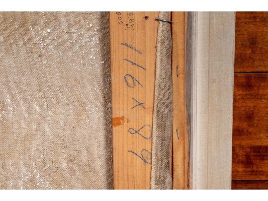 Over-Sized Oil On Linen Framed Portrait Of Women & Children