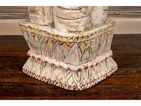 Impressive East Asian Figural Carved Architectural Sculpture