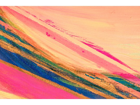 Unsigned Abstract Acrylic On Canvas