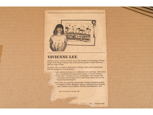 Vivienne Lee (Chinese/American, 20th Century) 1980s Watercolor And Gouache Painting Of Roof Tops