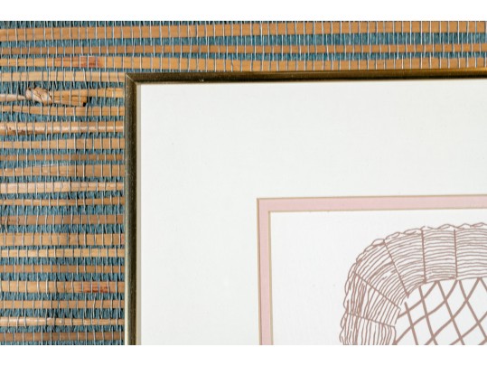 Katherine E. Parker (Am. 1949 - 2004) Pair Of Signed & Numbered Wicker Chair Lithographs