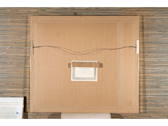 Nicola Simbari (Italian 1927 - 2012) Signed & Numbered Serigraph Boy On Bike