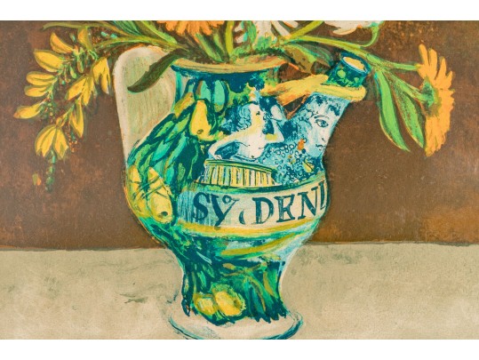 Pencil Signed Vintage Floral Still Life Artist Proof