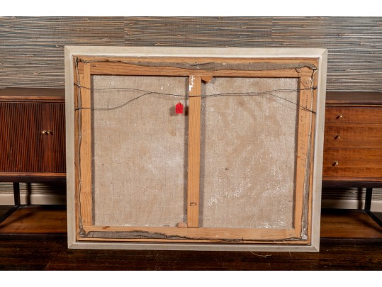 Over-Sized Oil On Linen Framed Portrait Of Women & Children