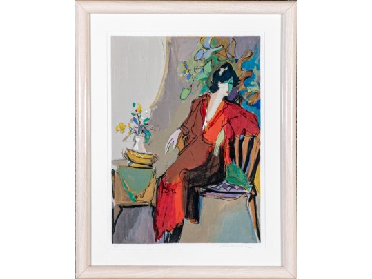 Isaac Maimon (Israeli, B. 1951) Signed Artist Proof Woman In Red