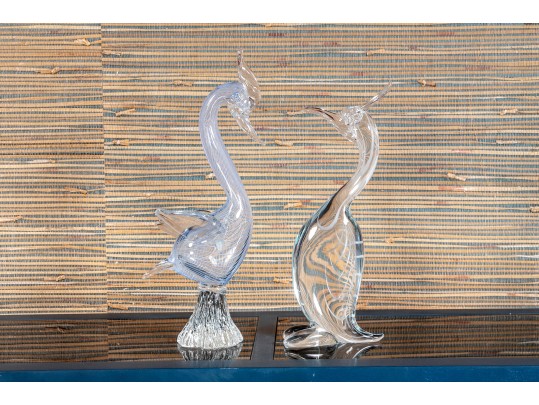 Delightful Handblown Crystal Models Of Seabirds
