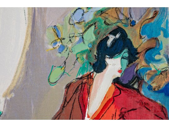 Isaac Maimon (Israeli, B. 1951) Signed Artist Proof Woman In Red