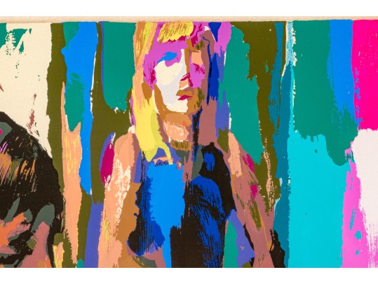 Nicola Simbari (Italian 1927 - 2012) Signed & Numbered Serigraph Artist Proof Girl In Pink Dress