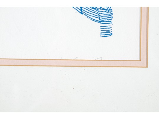 Katherine E. Parker (Am. 1949 - 2004) Pair Of Signed & Numbered Wicker Chair Lithographs