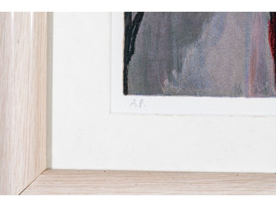 Isaac Maimon (Israeli, B. 1951) Signed Artist Proof Woman In Red