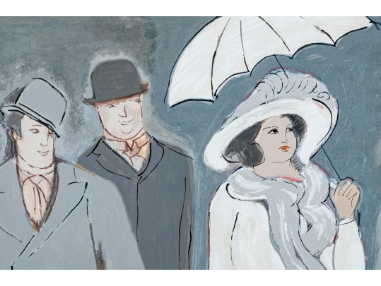 David Schneuer (Poland/Israel 1905-1988) Signed Limited Edition Litho Lady With Parasol