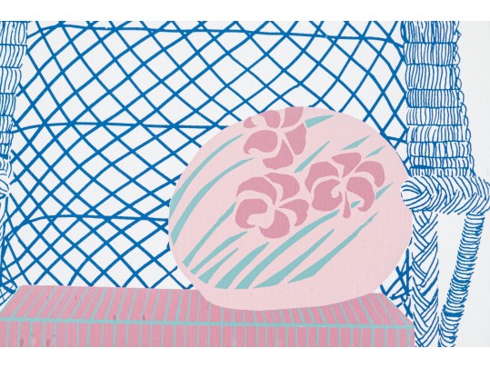 Katherine E. Parker (Am. 1949 - 2004) Pair Of Signed & Numbered Wicker Chair Lithographs