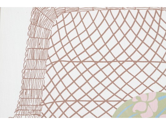 Katherine E. Parker (Am. 1949 - 2004) Pair Of Signed & Numbered Wicker Chair Lithographs