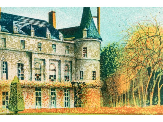 Claude Grosperrin (French, 1936-1977)  Pencil Signed Artist Proof Of A Chateau