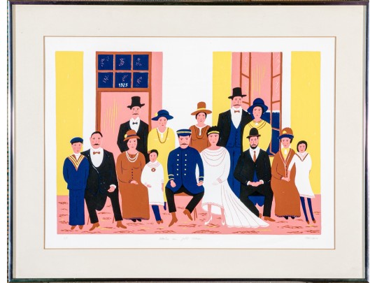 After Francois Fanch Ledan Wedding Family Portrait Artist Proof