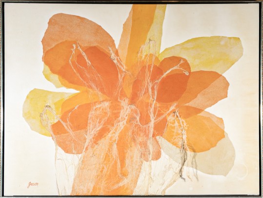 Jason Mixed Media Large Scale Arcylic On Canvas Floral Work