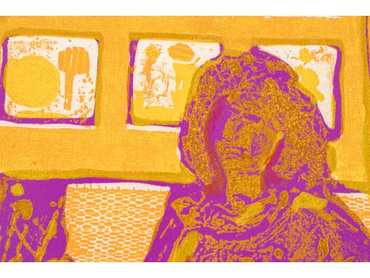 Signed Limited Edition Artist Proof Woman On Sofa