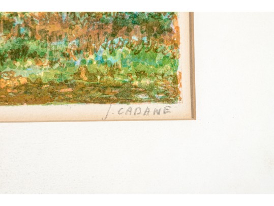J. Cabane Signed & Numbered Colored Lithograph