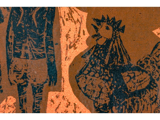 David Weidman (Am, B. 1921) Signed Print Children & Pet