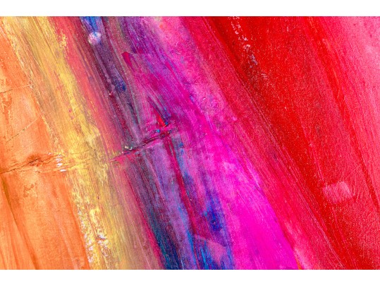 Signed Acrylic On Canvas Abstract Work