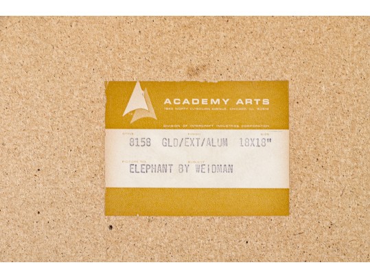 David Weidman (Am. 1921-2014) Limited Edition Elephant Lithograph