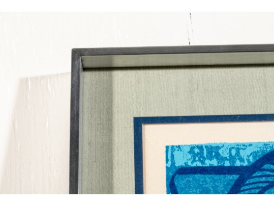 David Weidman (Am, B. 1921) Blue Elephant Signed Print