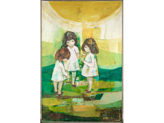 HUGE Edith Ferullo (Am. 1928-2008) Oil On Canvas