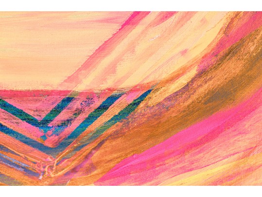 Unsigned Abstract Acrylic On Canvas