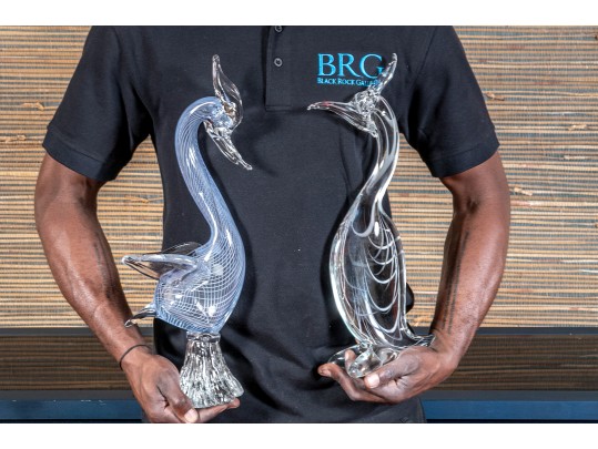 Delightful Handblown Crystal Models Of Seabirds