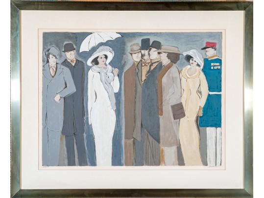 David Schneuer (Poland/Israel 1905-1988) Signed Limited Edition Litho Lady With Parasol