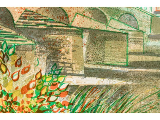 Claude Grosperrin (French, 1936-1977)  Pencil Signed Artist Proof Of Two Chateaus