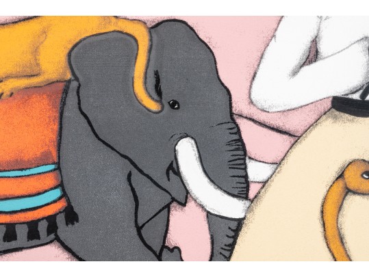 Elke Sommer ( Germany, B. 1940) Signed Artist Proof Titled Elephant Girl