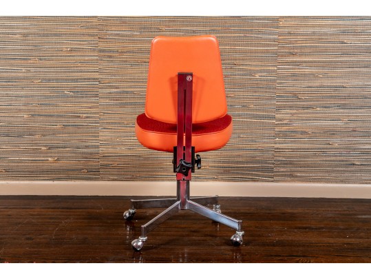 Nightingale Industries Limited MCM Fabric And Leather Upholstered Desk Chair On Casters, 1968