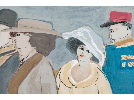 David Schneuer (Poland/Israel 1905-1988) Signed Limited Edition Litho Lady With Parasol