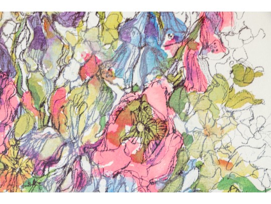 Rodin Decorative Floral Stil Life Print Titled Anemones #1