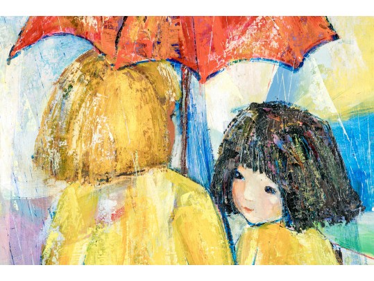 Edith Ferullo (Am. 1928-2008) Oil On Board