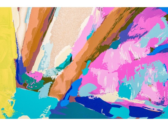 Nicola Simbari (Italian 1927 - 2012) Signed & Numbered Serigraph Artist Proof Girl In Pink Dress