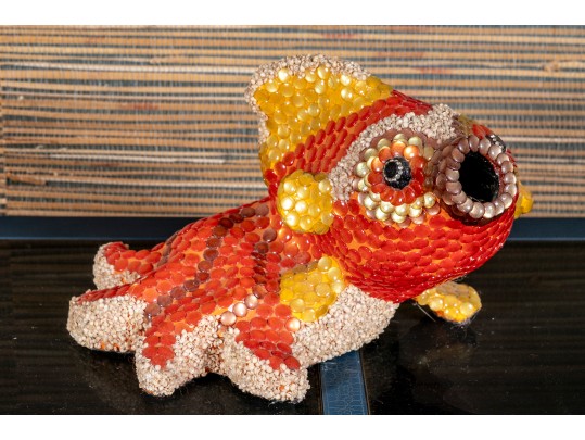 Decorative Mixed Media Marine Sculpture With Fish, Made In Thailand