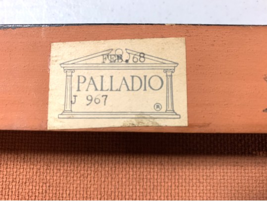 Palladio Italy Mid Century Oil On Mason Board Renaissance Scene