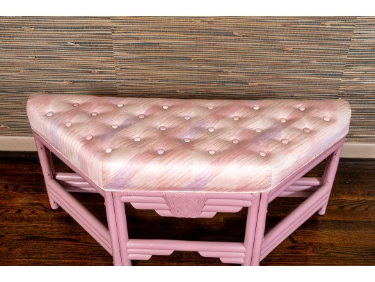 Custom Upholstered And Tufted Bench