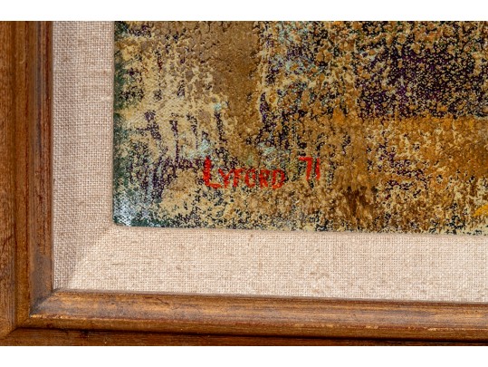 Rosina Lyford (British, 1936-) Woman With Hat & Flowers Oil On Canvas