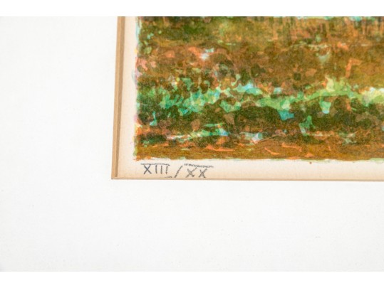 J. Cabane Signed & Numbered Colored Lithograph