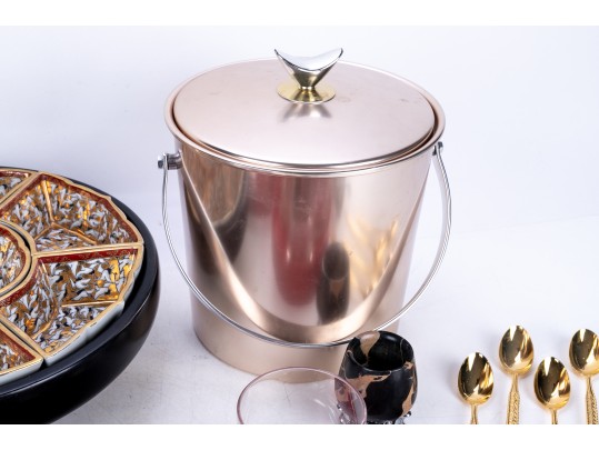 Group Of Fun Mid Century Barware & Table Top Entertaining